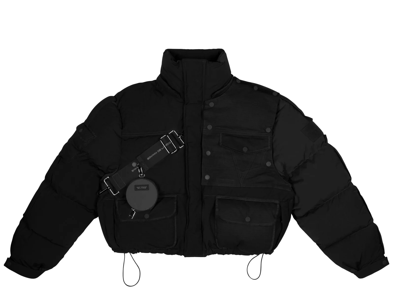 Astronaut Cropped Down Season 3 Jacket in the color Black