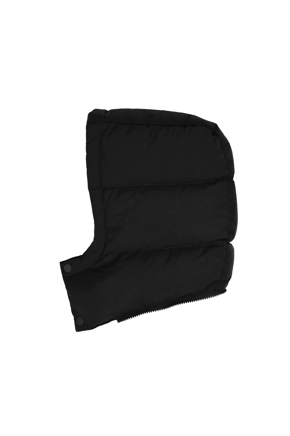 Astronaut Cropped Down Season 3 Jacket Hood in the color Black