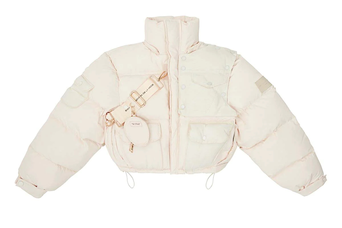 Astronaut Cropped Down Jacket in the color Blush Pearl
